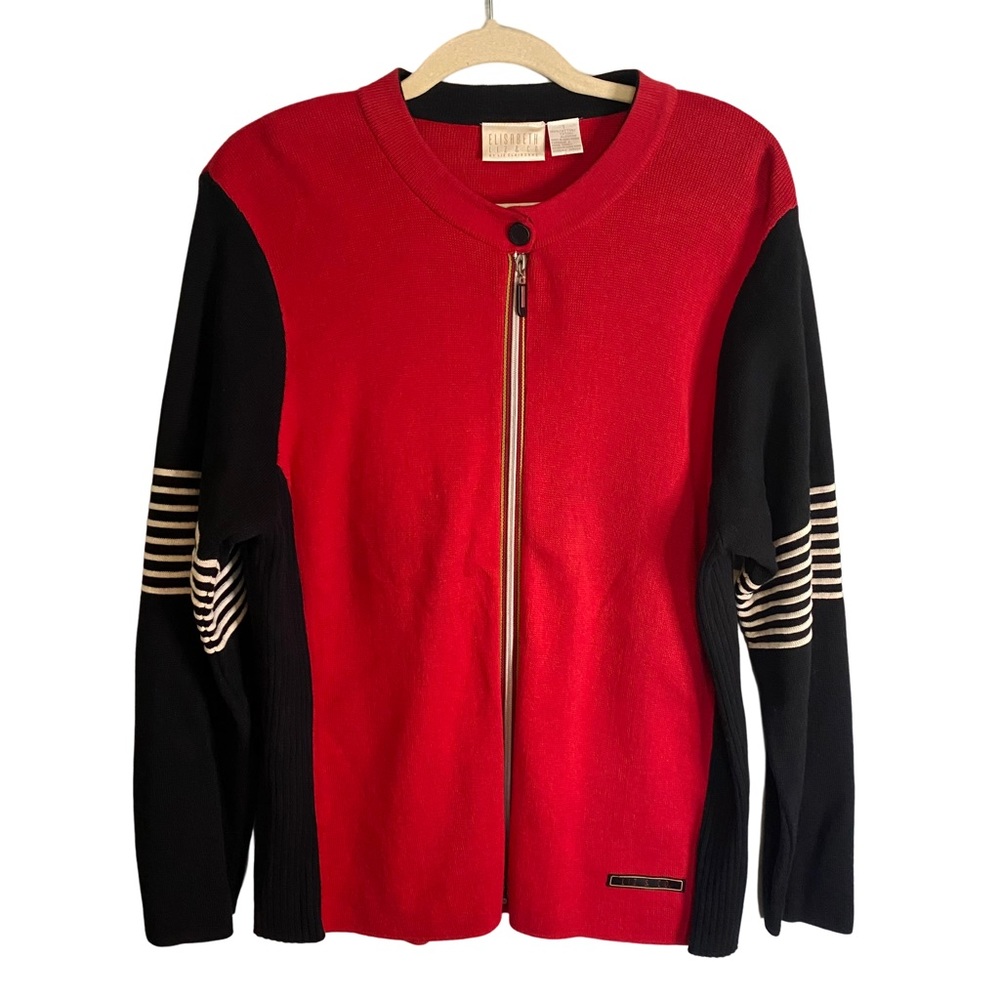 NWOT Elizabeth Liz & Co 100% Cotton Zip Up Sweater - Size 1X